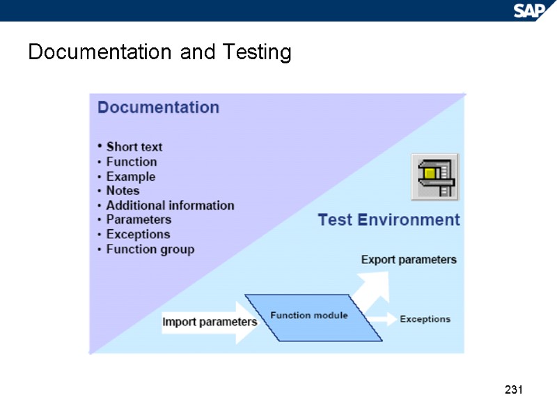 231 Documentation and Testing